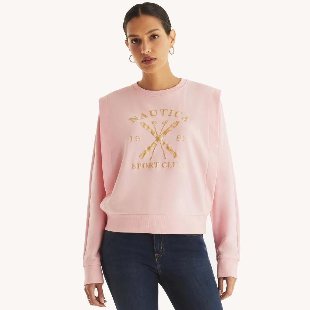 Nautica Womens Graphic Crewneck Sweatshirt 1