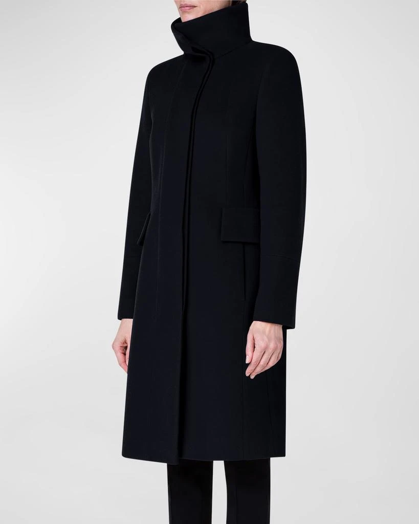Akris Duffle Knee-Length Wool Coat 7