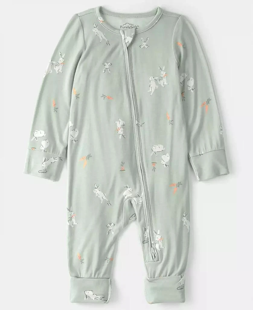 Carter
s Baby Boys
 or Baby Girls
 Easter Bunny Print 2-Way Zip Sleep and Play Pajama