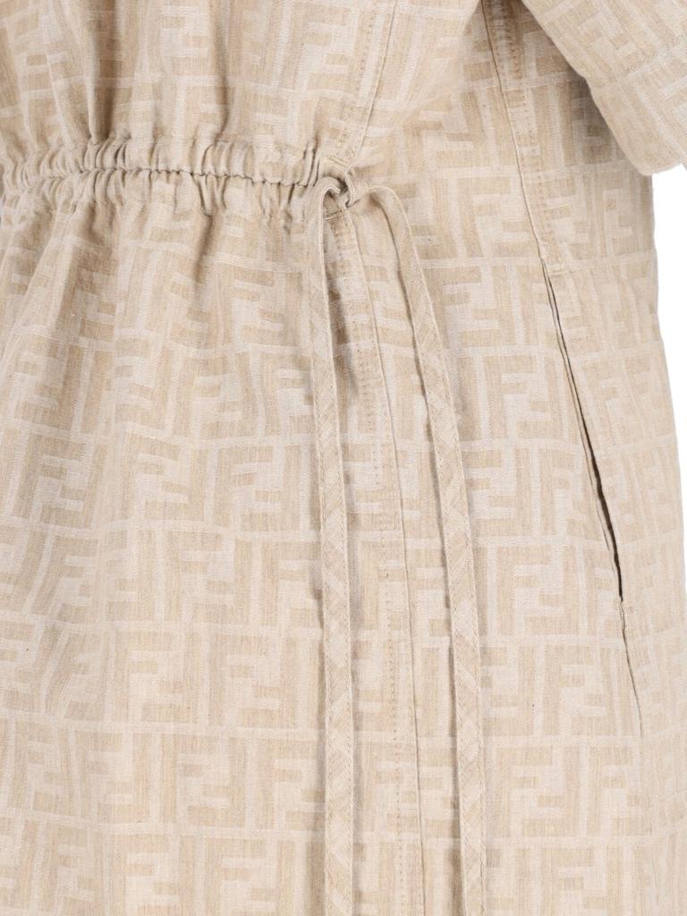 Fendi Fendi FF Detailed Drawstring Mini Dress - Dresses