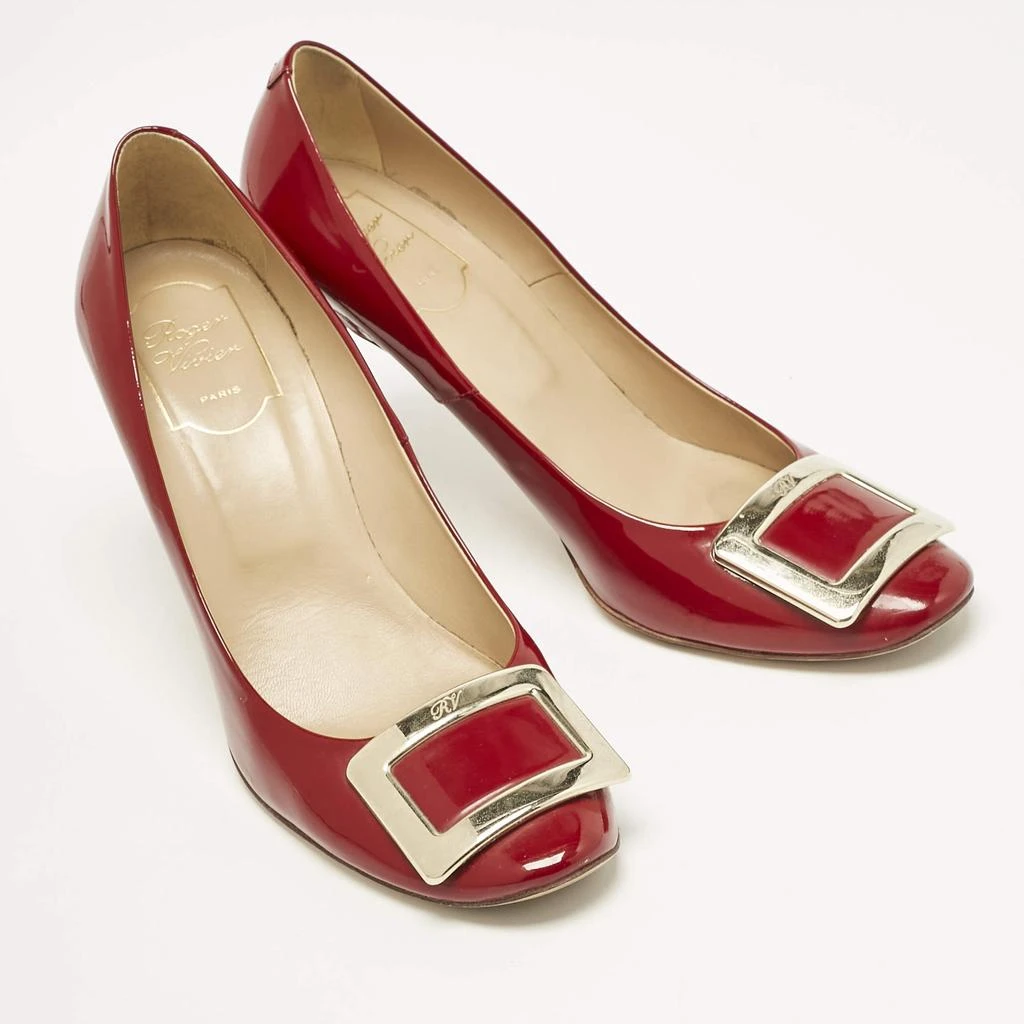 Roger Vivier Roger Vivier Red Patent Leather Belle Vivier Pumps Size 39 4