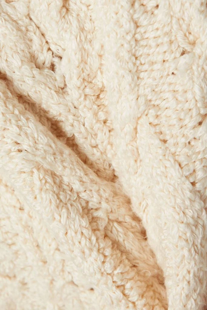 Isabel Marant Blaine one-shoulder cable-knit cotton-blend sweater 4