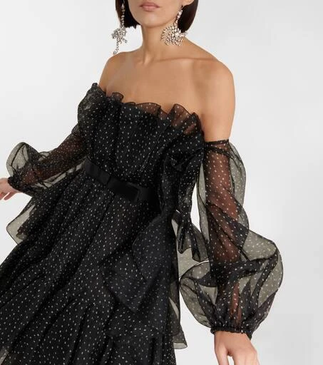 Giambattista Valli Polka-dot strapless silk mini dress 6