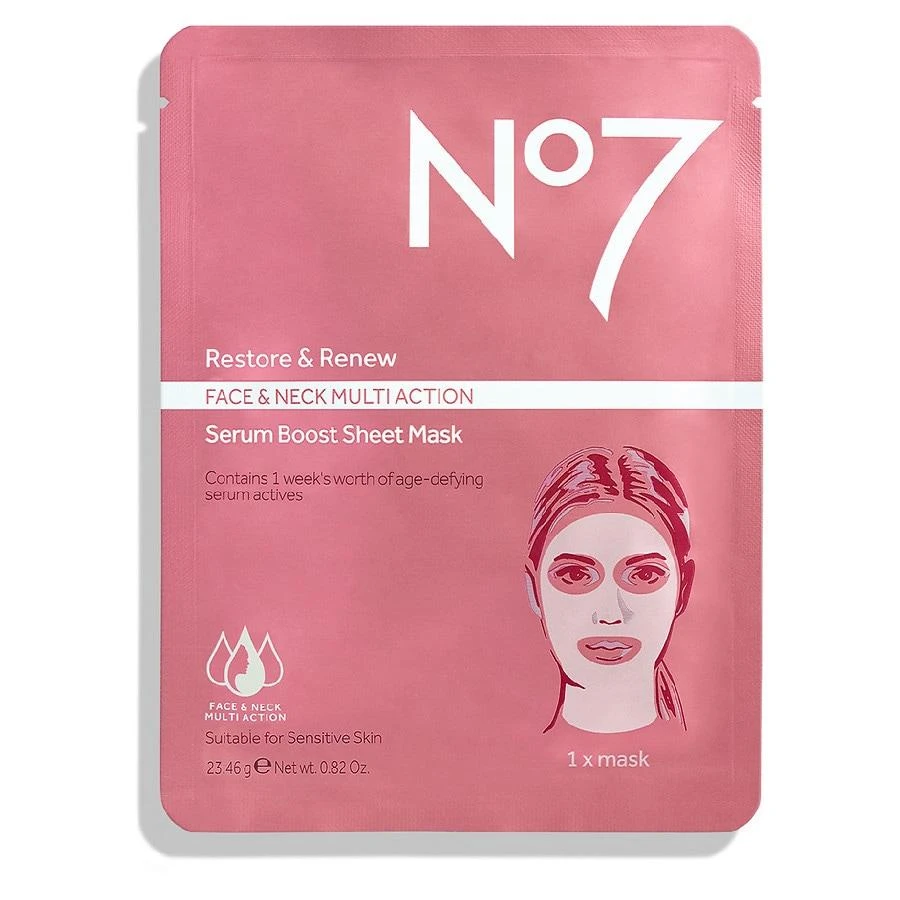 No7 Restore & Renew Serum Boost Sheet Mask 1