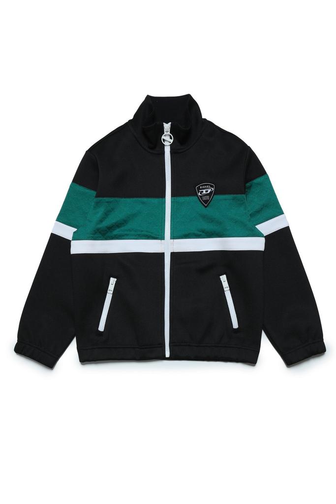 Diesel Diesel Kids Oval-D Logo Patch Hooded Jacket - Kid's