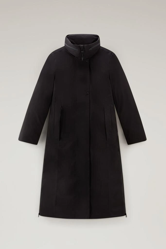 Woolrich Waterproof High-Tech Long Coat in Recycled GORE-TEX - Women - Black 1