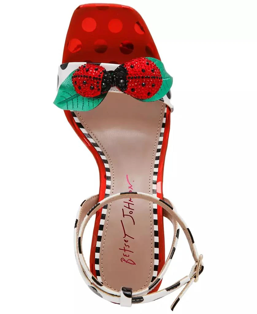 Betsey Johnson Women's Lolla Ladybug High-Heel Dress Sandals 4