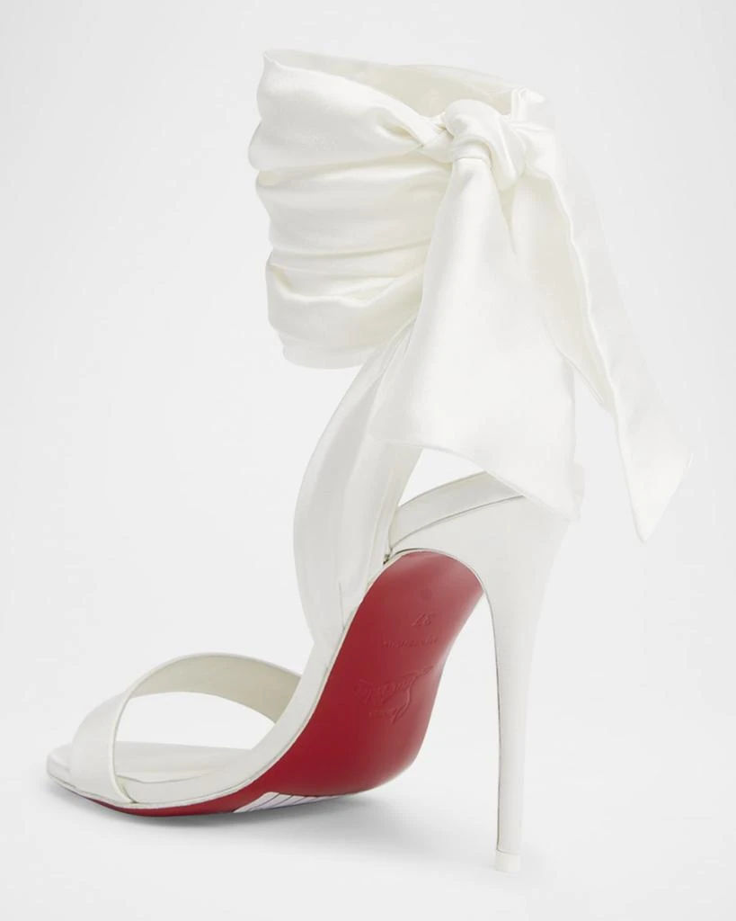 Christian Louboutin Red Sole Ribbon Ankle-Wrap Stiletto Sandals 4