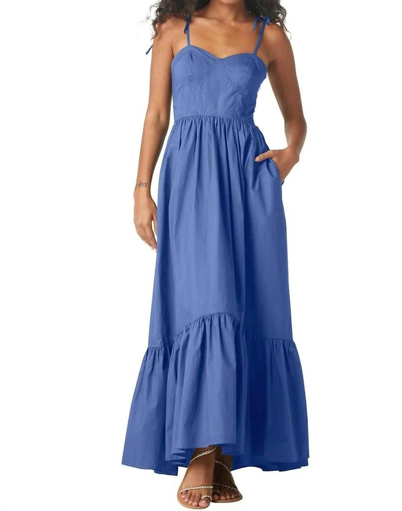 blue racer back dress Madisa Racerback Maxi Dress Blue main image 1