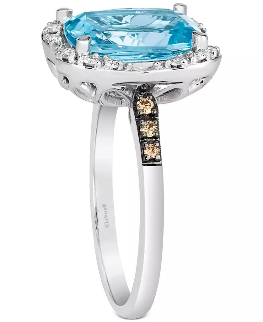 Le Vian Blue Topaz (4-1/4 ct. t.w.) 
Diamond (1/5 ct. t.w.) Ring in 14k White Gold 4
