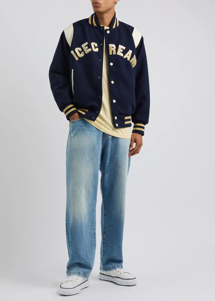 ICE CREAM Drippy logo-embroidered felt varsity jacket 4