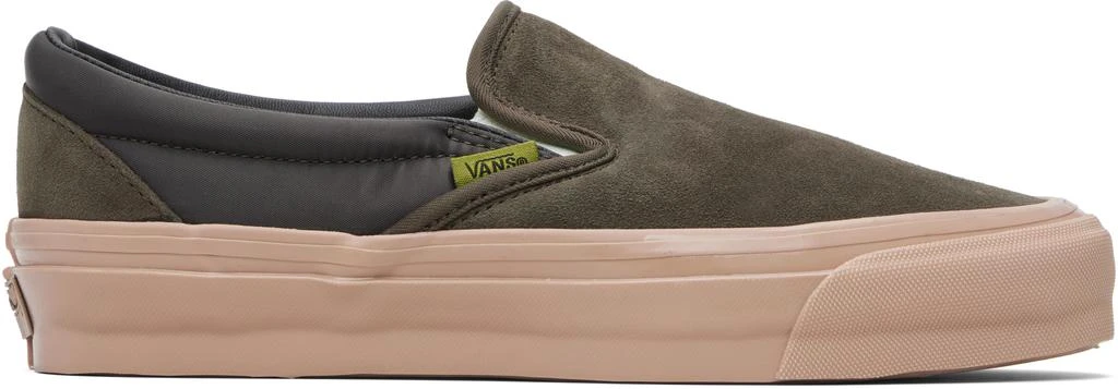 Vans Brown Premium Classic Slip-On Sneakers 1