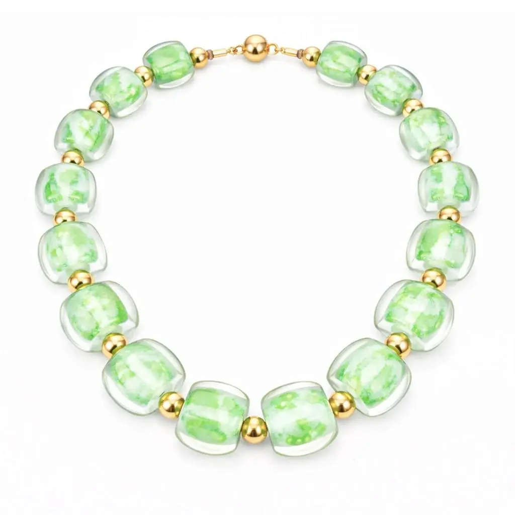 Gold & Honey Gold & Honey - Women's For Brunch Beaded Lucite Necklace