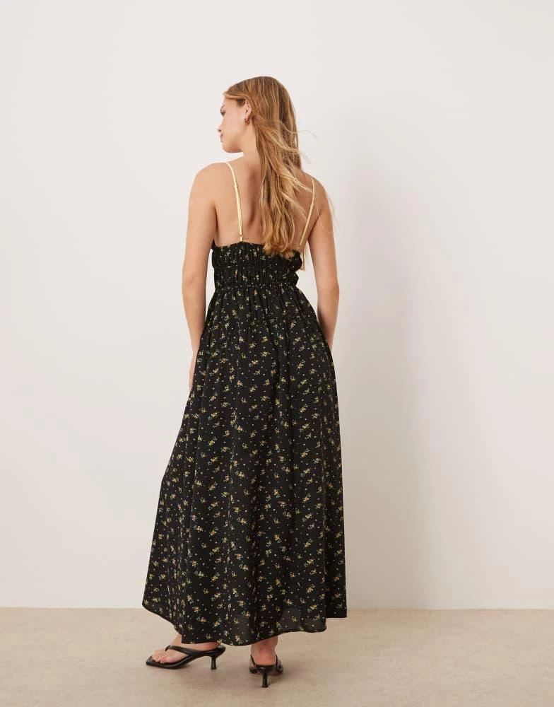 kiss the sky maxi dress Kiss The Sky Yasmin Satin Jacquard Open-Back Halter Maxi Dress