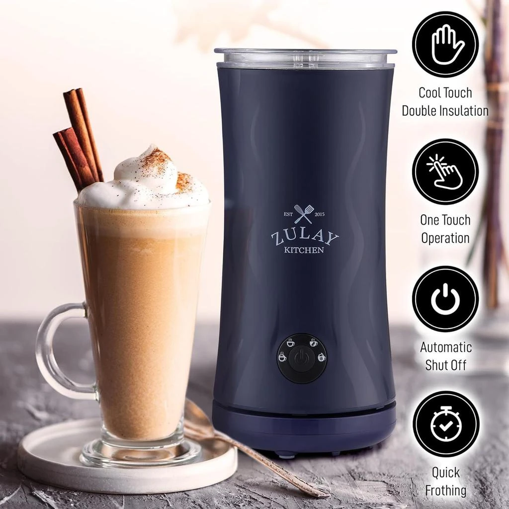 Zulay Kitchen Powerful 4-in-1 Electric Milk Frother and Steamer 3