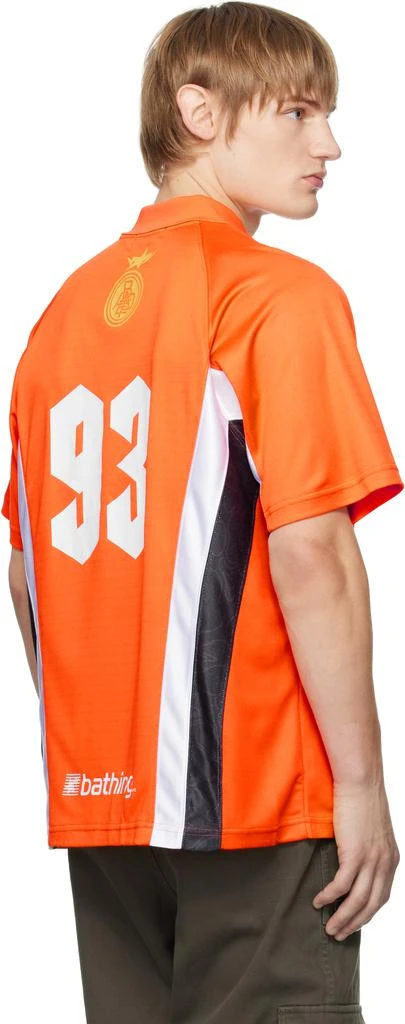 Bape Orange Multi Logo Soccer Jersey T-shirt 3