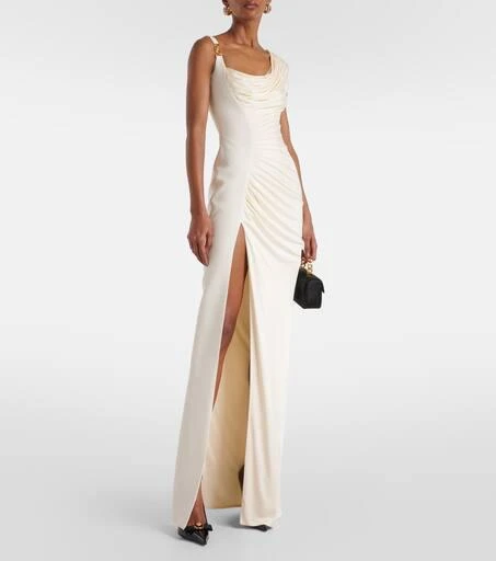 Versace Medusa 
95 draped crêpe gown 2