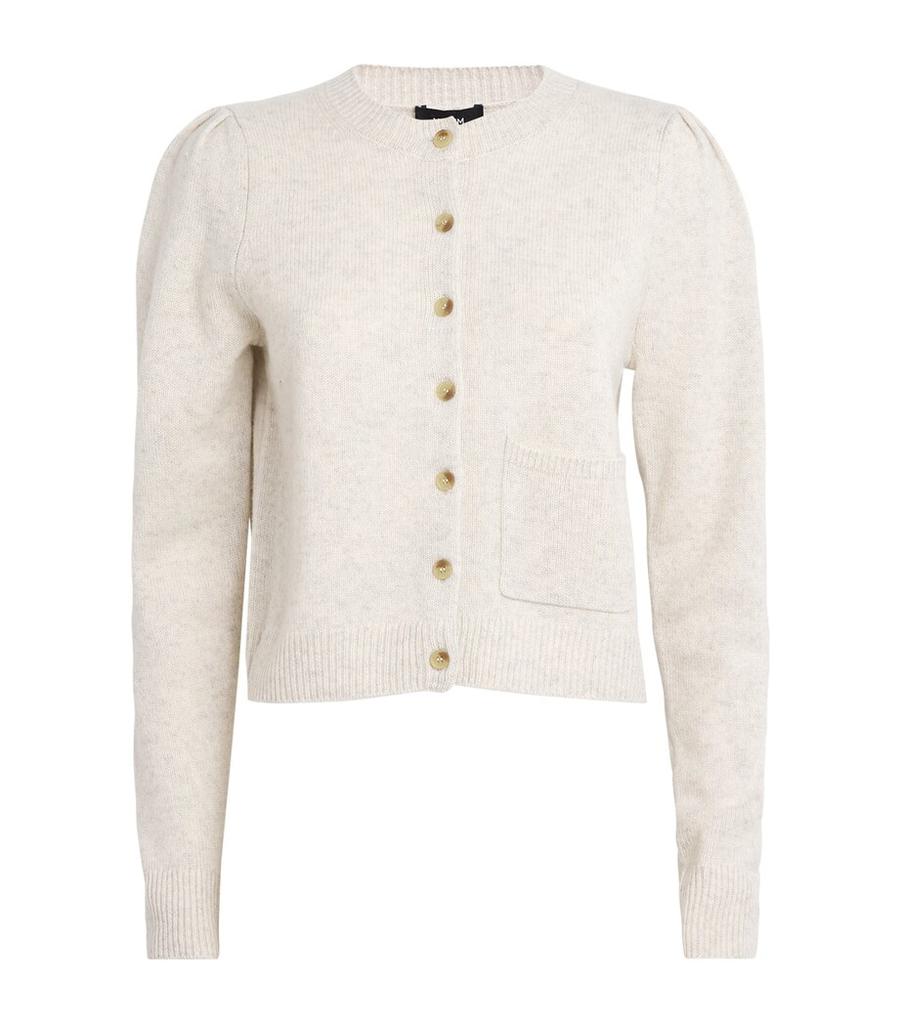 ME+EM Cashmere Puff-Sleeve Cardigan