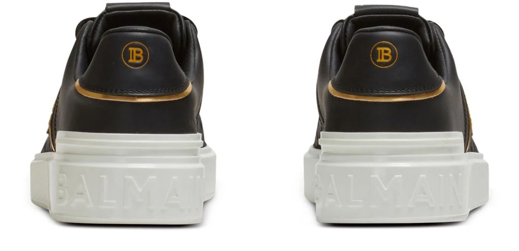 Balmain B-Court leather and nylon monogram sneakers 4