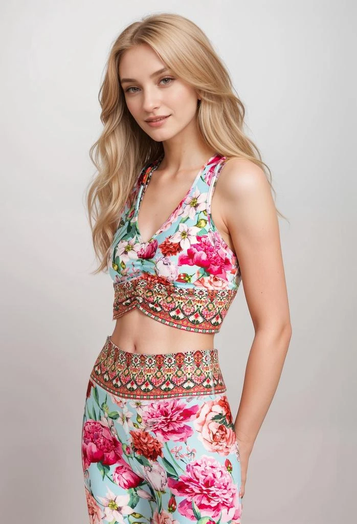 Johnny Was Johnny Was - Rose Ruched Sports Bra 3