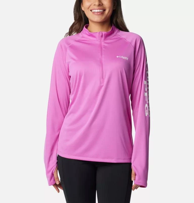 Columbia Columbia Women's PFG Tidal Tee  Quarter Zip Long Sleeve Shirt- 1