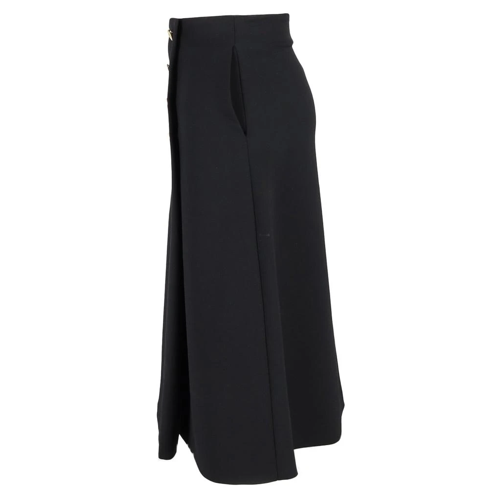 Mulberry Buttoned Midi Skirt in Black Polyester 2