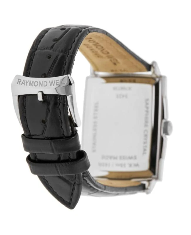 Raymond Weil Raymond Weil Toccata Classic Quartz White Dial Black Leather Strap Men's Watch 5425-STC-00300 4