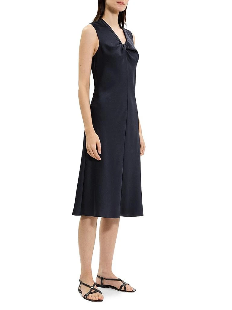 Theory Crushed Satin Twist Scoop Dress 3