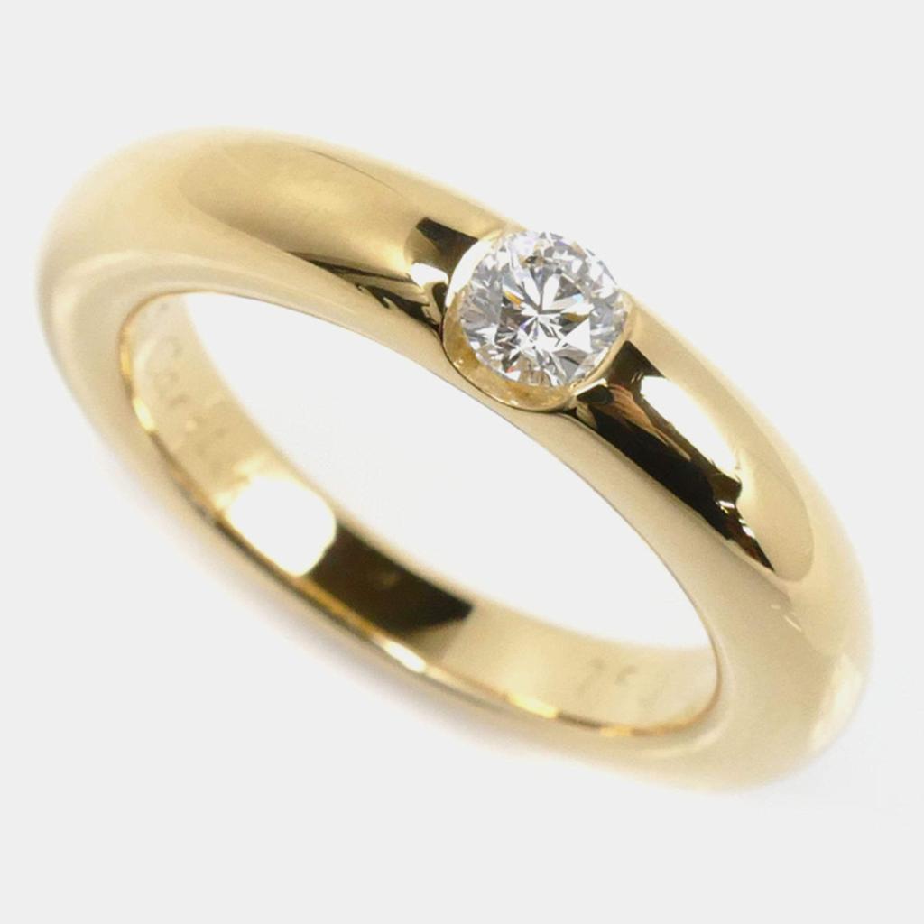 Cartier Cartier 18K Yellow Gold Diamond Ellipse Ring EU 54