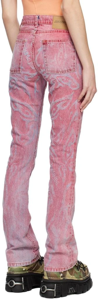MadeMe SSENSE Exclusive Pink Laser Butterfly Jeans 3