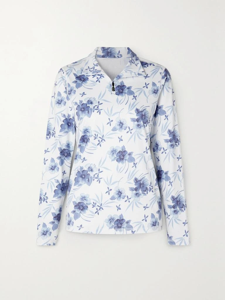 Bogner Fire+Ice X Loveshackfancy “ilvy” 花卉印花科技平纹布高领上衣 1
