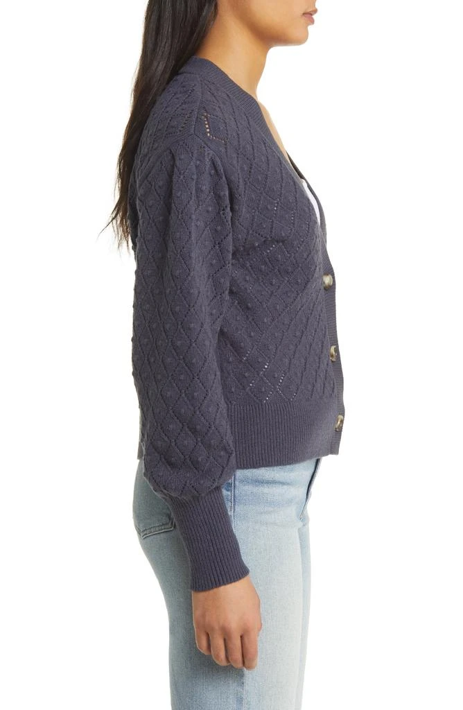 Caslon<sup>®</sup> Pointelle Deep V-Neck Cardigan 3