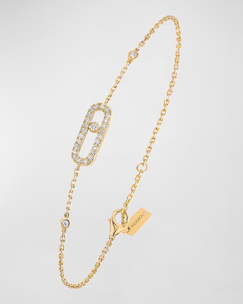 Messika Move Uno 18K Yellow Gold Diamond Bezel Bracelet