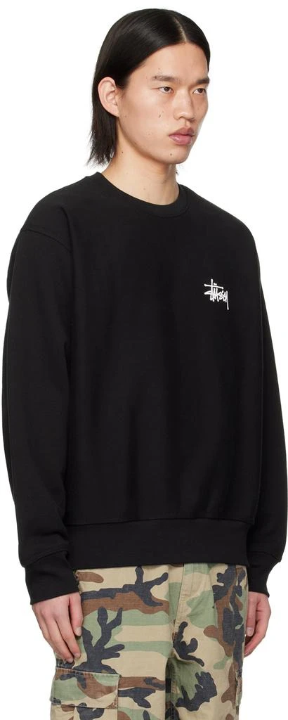 STUSSY Black Basic Sweatshirt 2