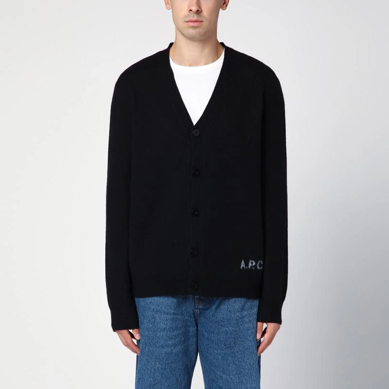 A.P.C. Black wool cardigan 1