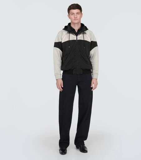 Saint Laurent Two-tone paneled hoodie 2