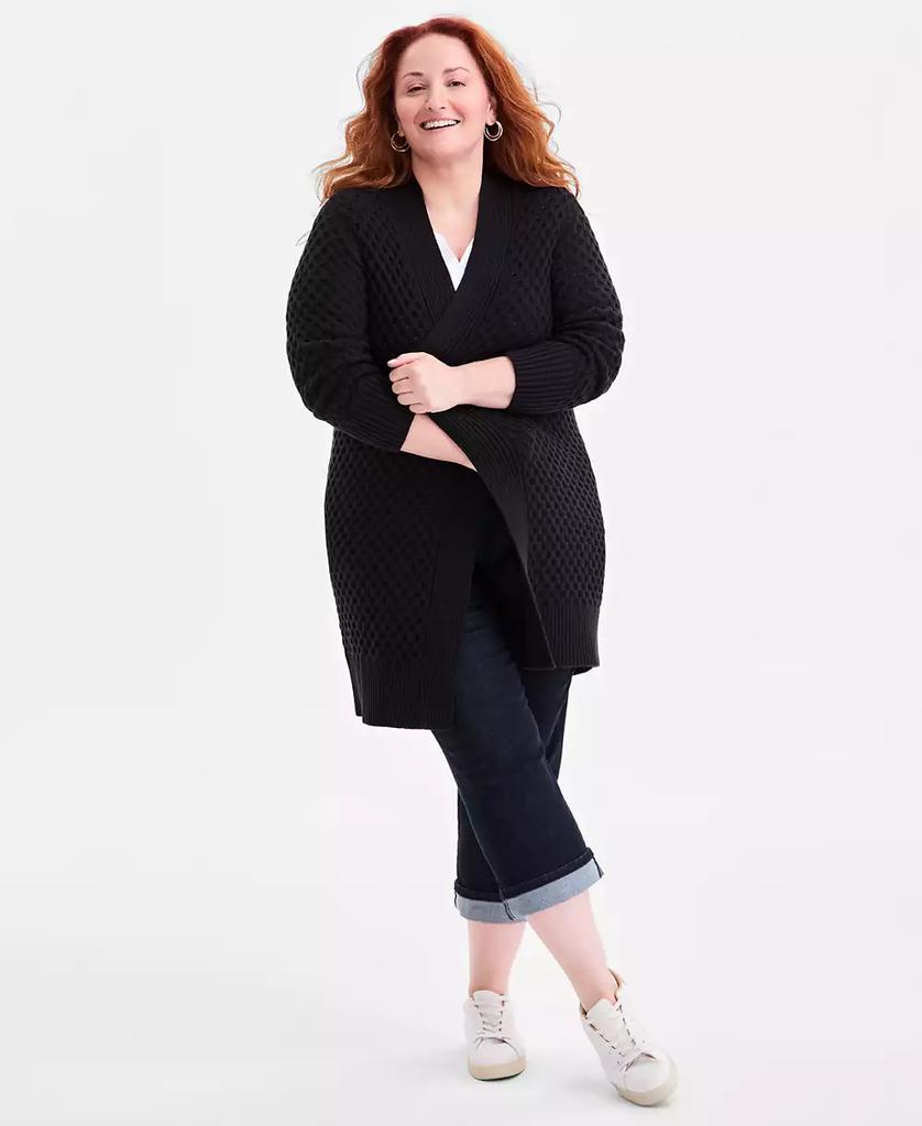 Style & Co Plus Size Open-Front Longline Cardigan Sweater, Macy's Exclusive