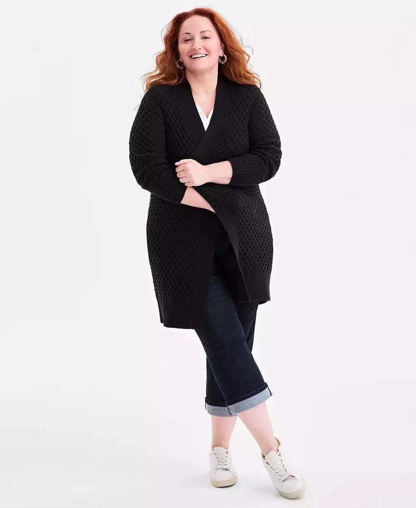 Style & Co Plus Size Open-Front Longline Cardigan Sweater, Macy's Exclusive 1