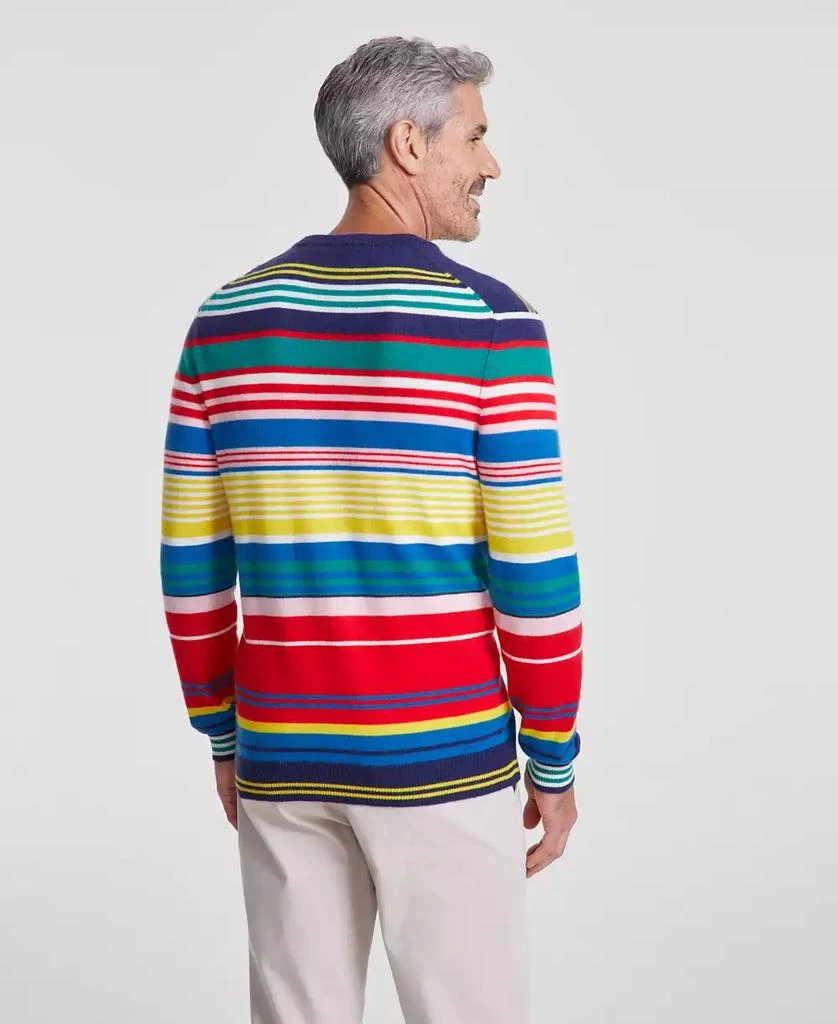 Club Room Men's Printed Stripe Cashmere Crewneck Sweater, Created for Macy's 4