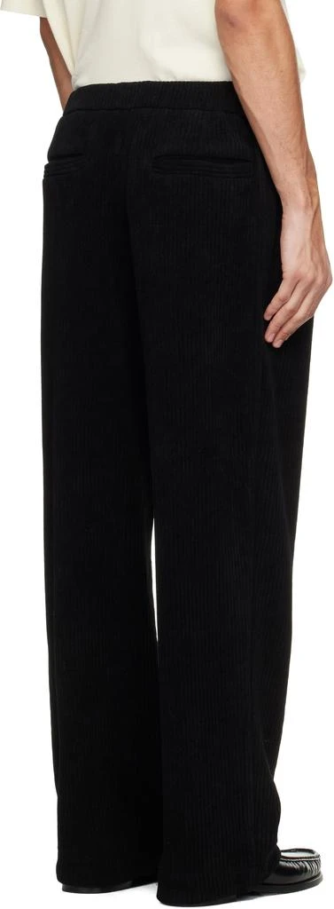 Wooyoungmi Black Banded Ribbed Sweatpants 3