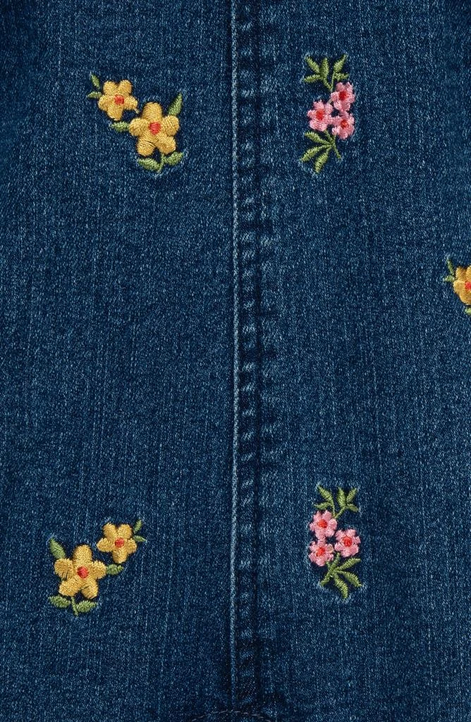 Little Me Floral Embroidered Overalls 
Shirt Set 3