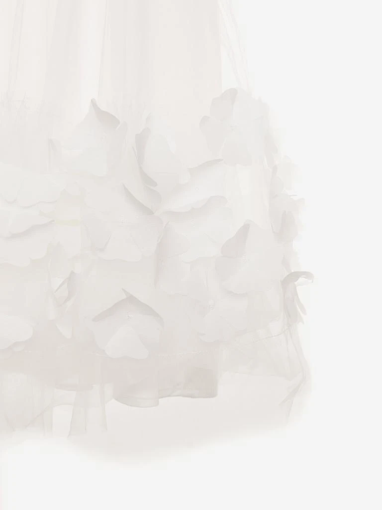 BCBG BCBG Girls Tulle 3D Flower Dress in White 4