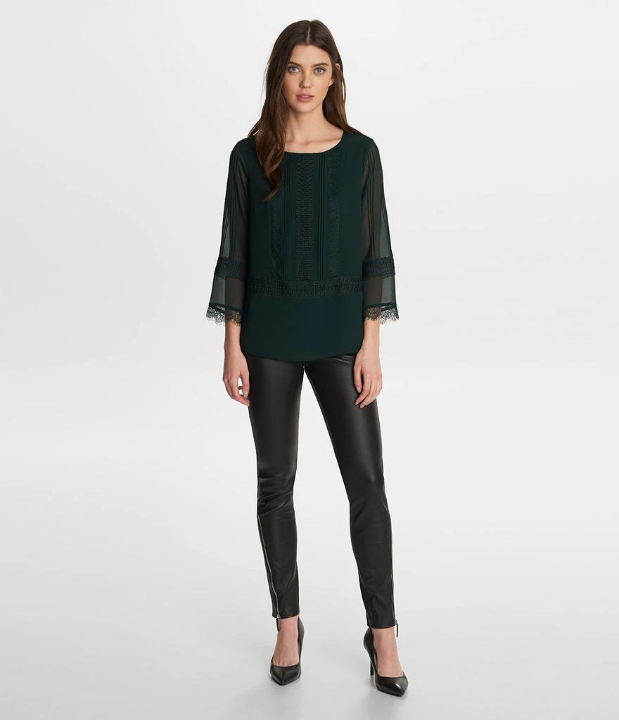 Karl Lagerfeld Paris STRETCH GENUINE LEATHER ZIP PANTS 3