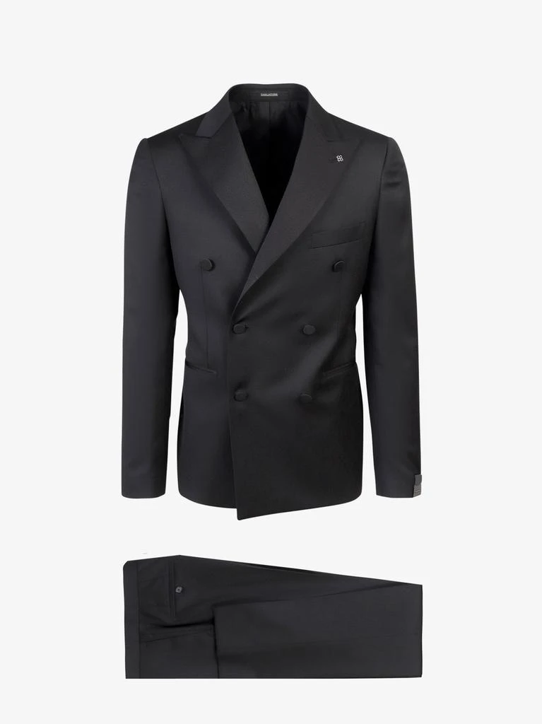 TAGLIATORE Virgin wool tuxedo with removable brooch 1