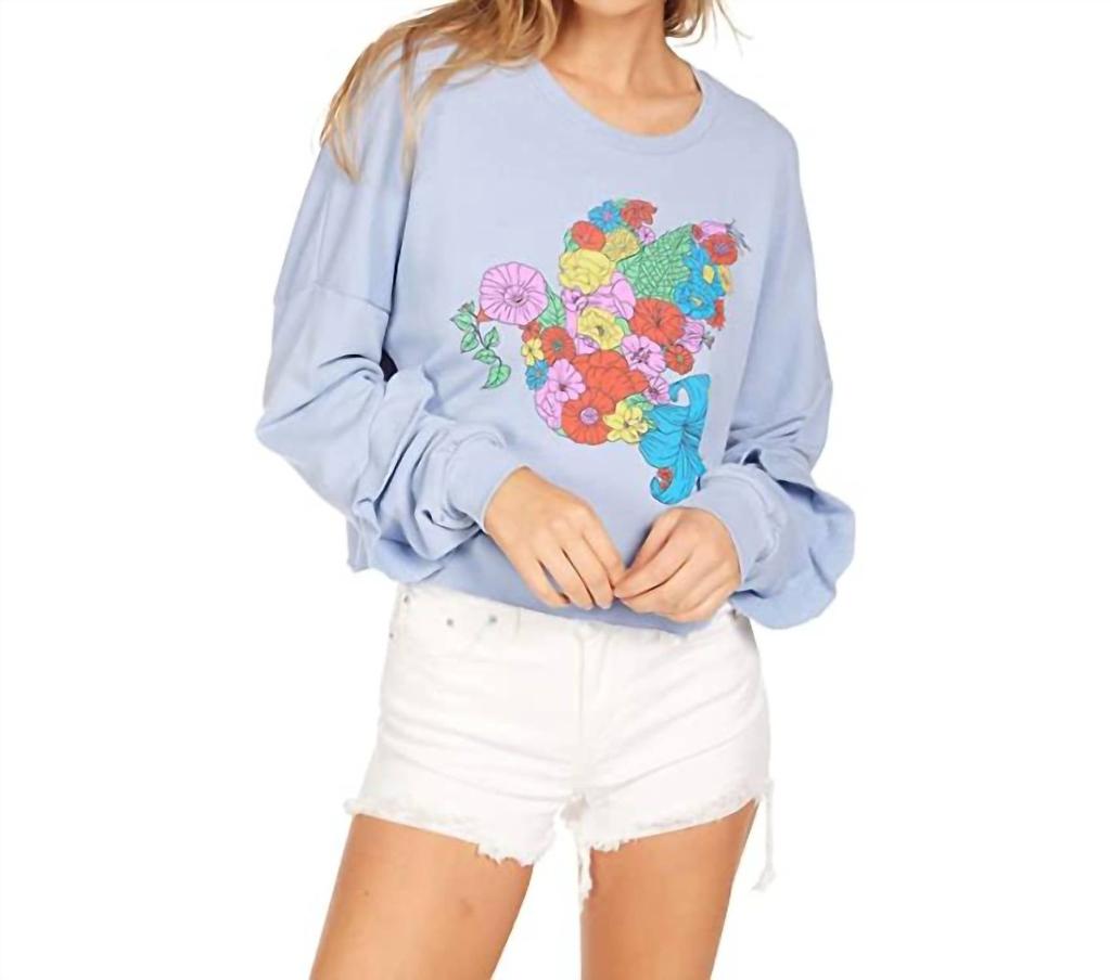 Lauren Moshi Lauren Moshi - Chevelle Crop Pullover Floral Dove