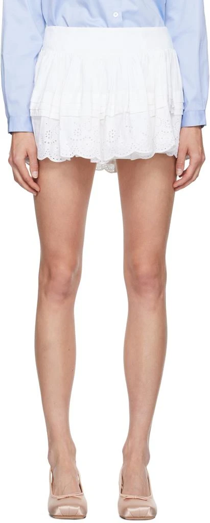 Sandy Liang White Ira Miniskirt 1