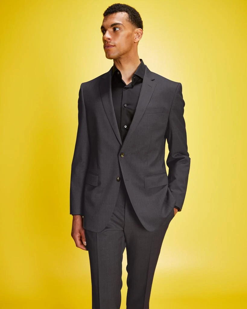 Hugo Boss Men's Stretch-Wool Basic Two-Piece Slim Fit Suit, Gray 6