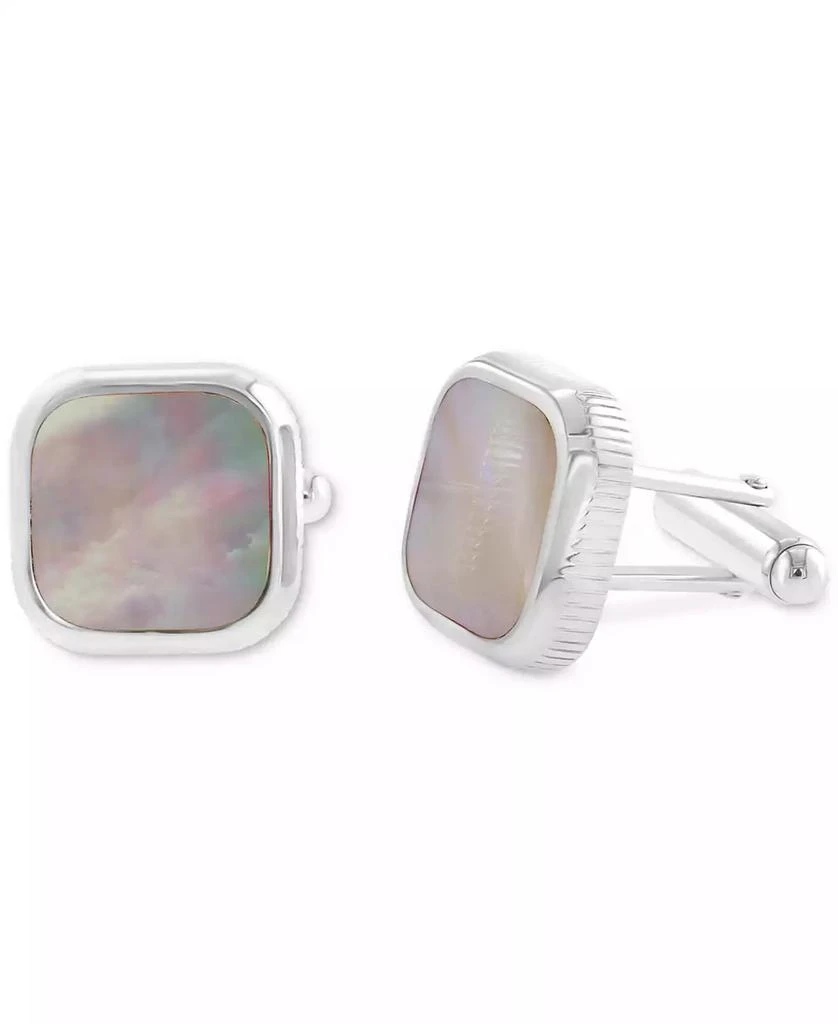 Effy EFFY® Men's Mother of Pearl Square Cufflinks in Sterling Silver 1