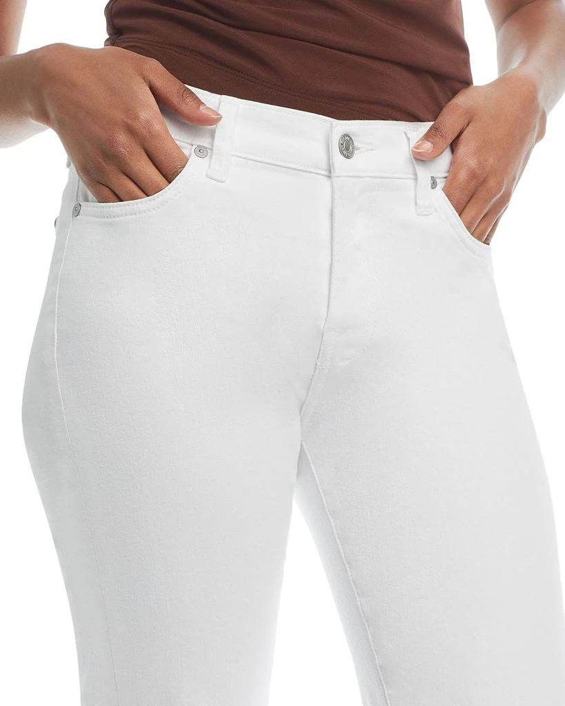 7 For All Mankind Slim Illusion Dojo High Rise Wide Leg Jeans in Luxe White 5