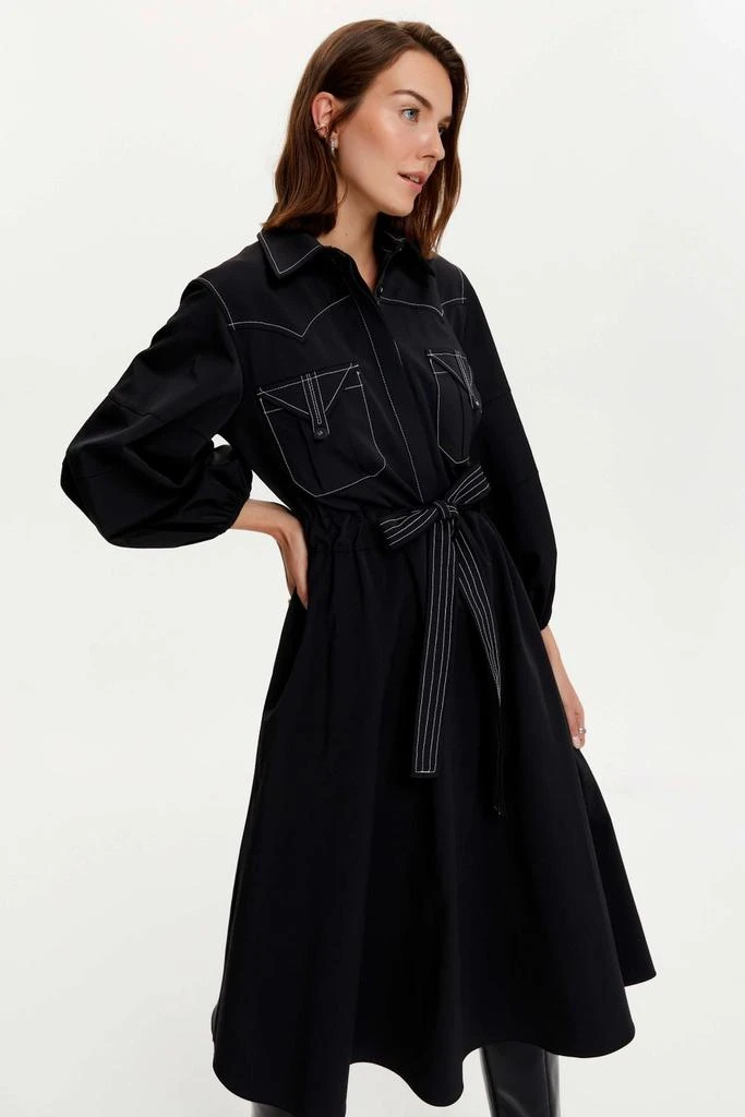 Nocturne Punto Stitched Midi Dress 2